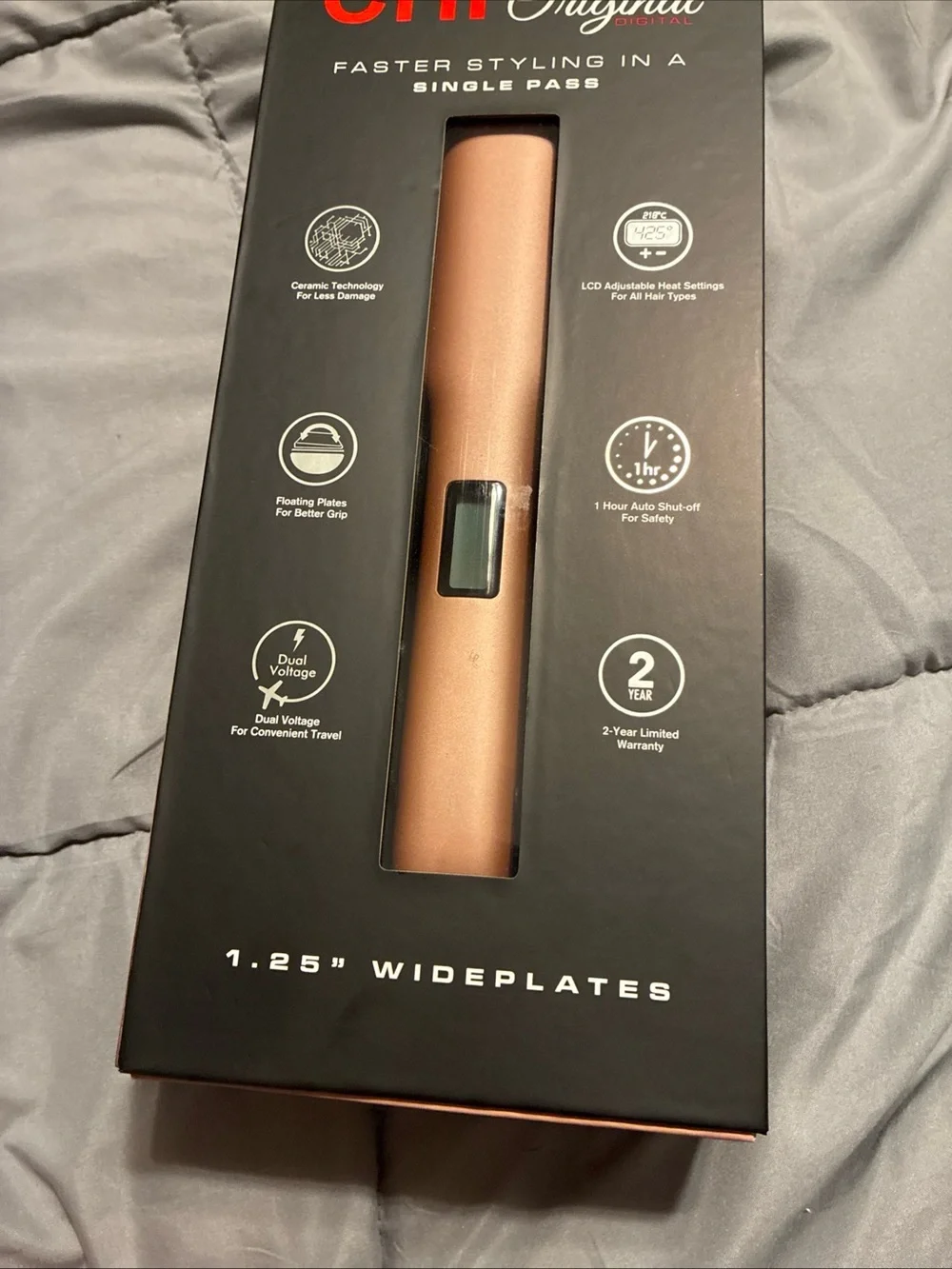CHI original digital 1.25 ceramic flat iron rose gold new